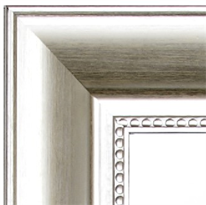 Sølv spejl 5374 facetslebet 90x190cm varm sølv let barok ramme i kunststof - Se flere Sølv spejle
